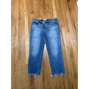 BKE Payton Universal Git Mid Rise Cropped Straight Jeans Size 32